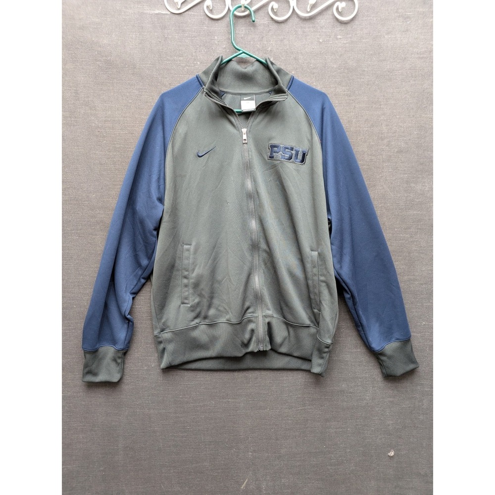 Nike Track Jacket PSU Gray/Blue Nike Swoosh Penn State Coat Men's Size XL